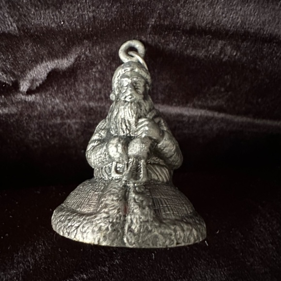 Vintage Pewter Christmas Santa candle snuffer - Picture 2 of 7